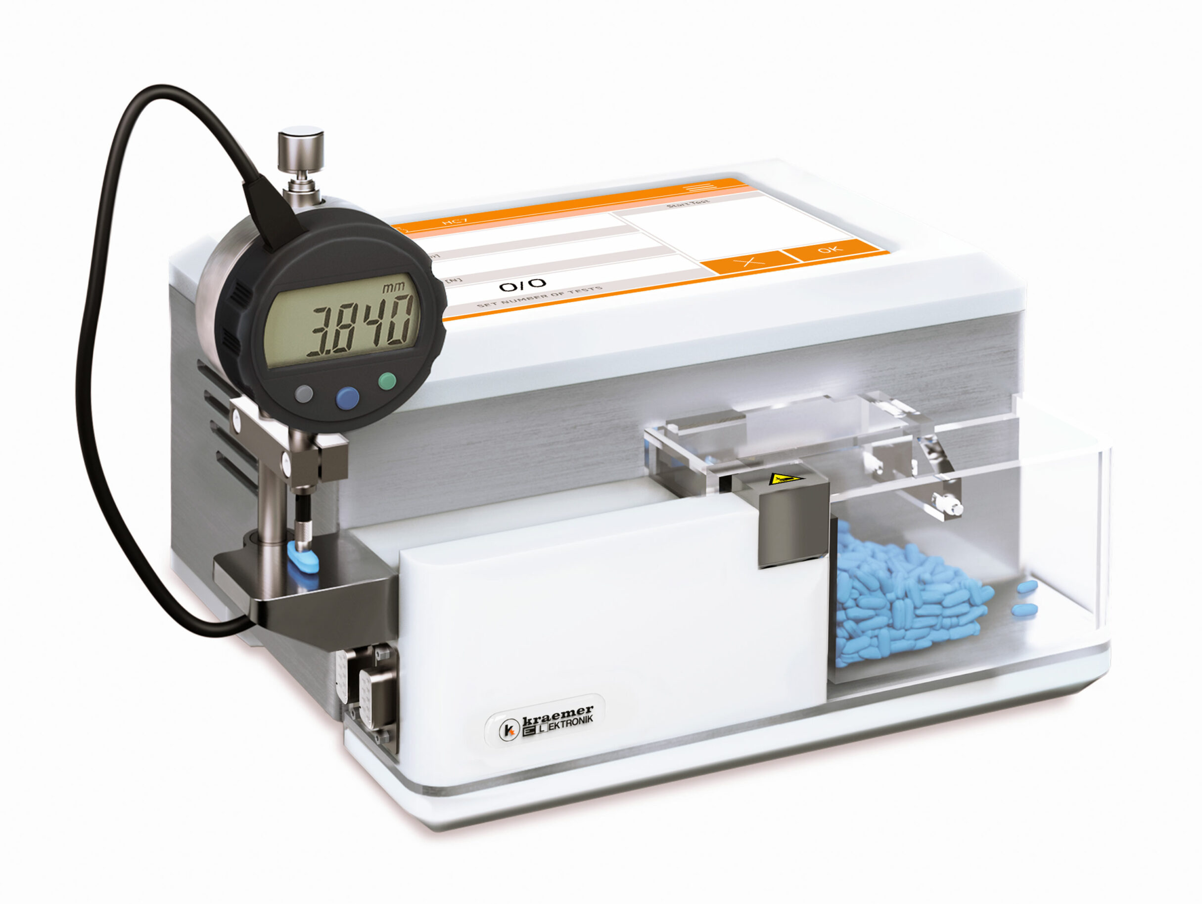 Semiautomatische Tabletten-Prüfgeräte P-Serie: Basisgerät | Kraemer Elektronik Tablettenprüfgeräte