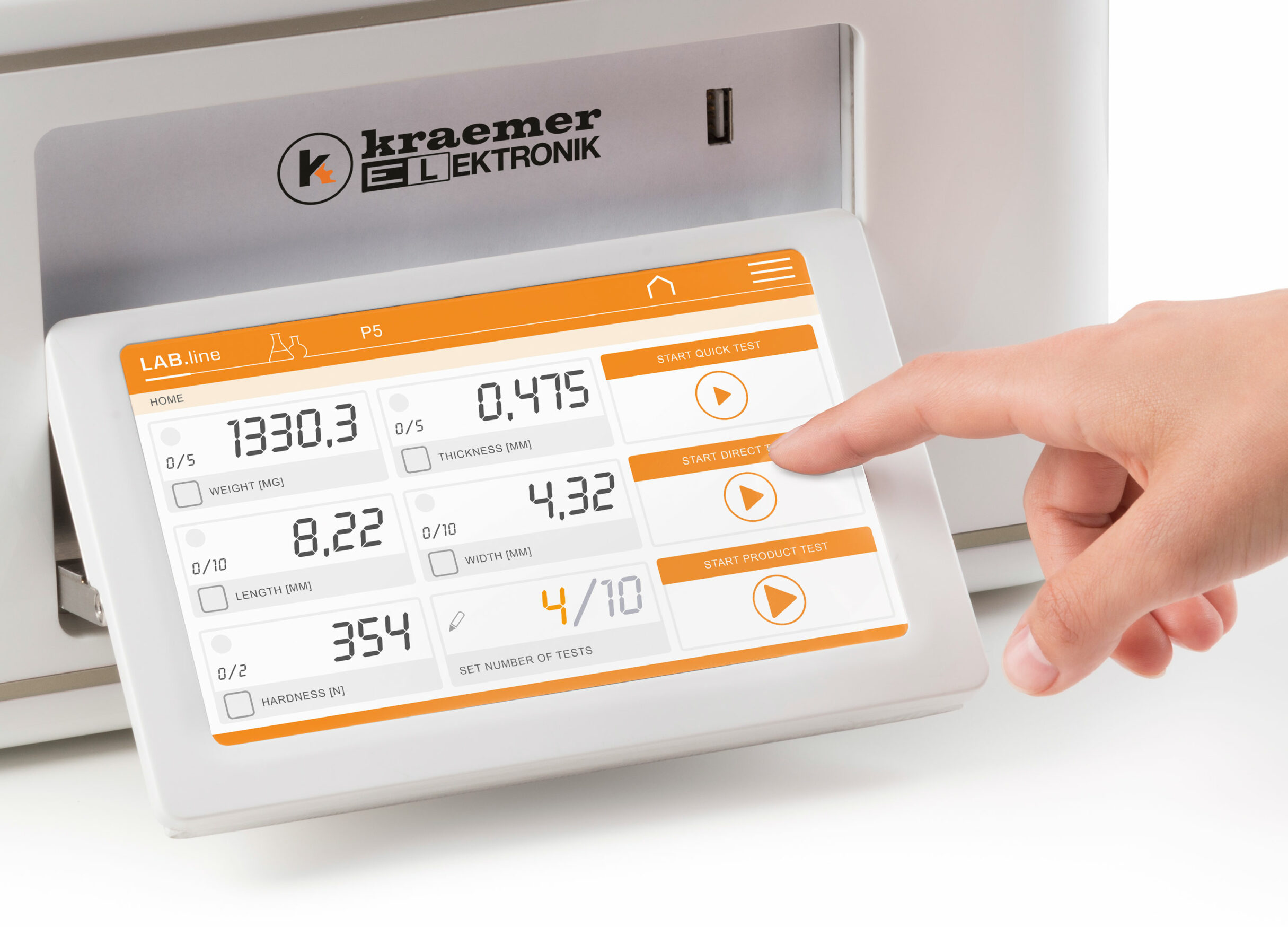 Semiautomatische Tabletten-Prüfgeräte P-Serie: Modulare All-in-one Touch-Software | Kraemer Elektronik Tablettenprüfgeräte