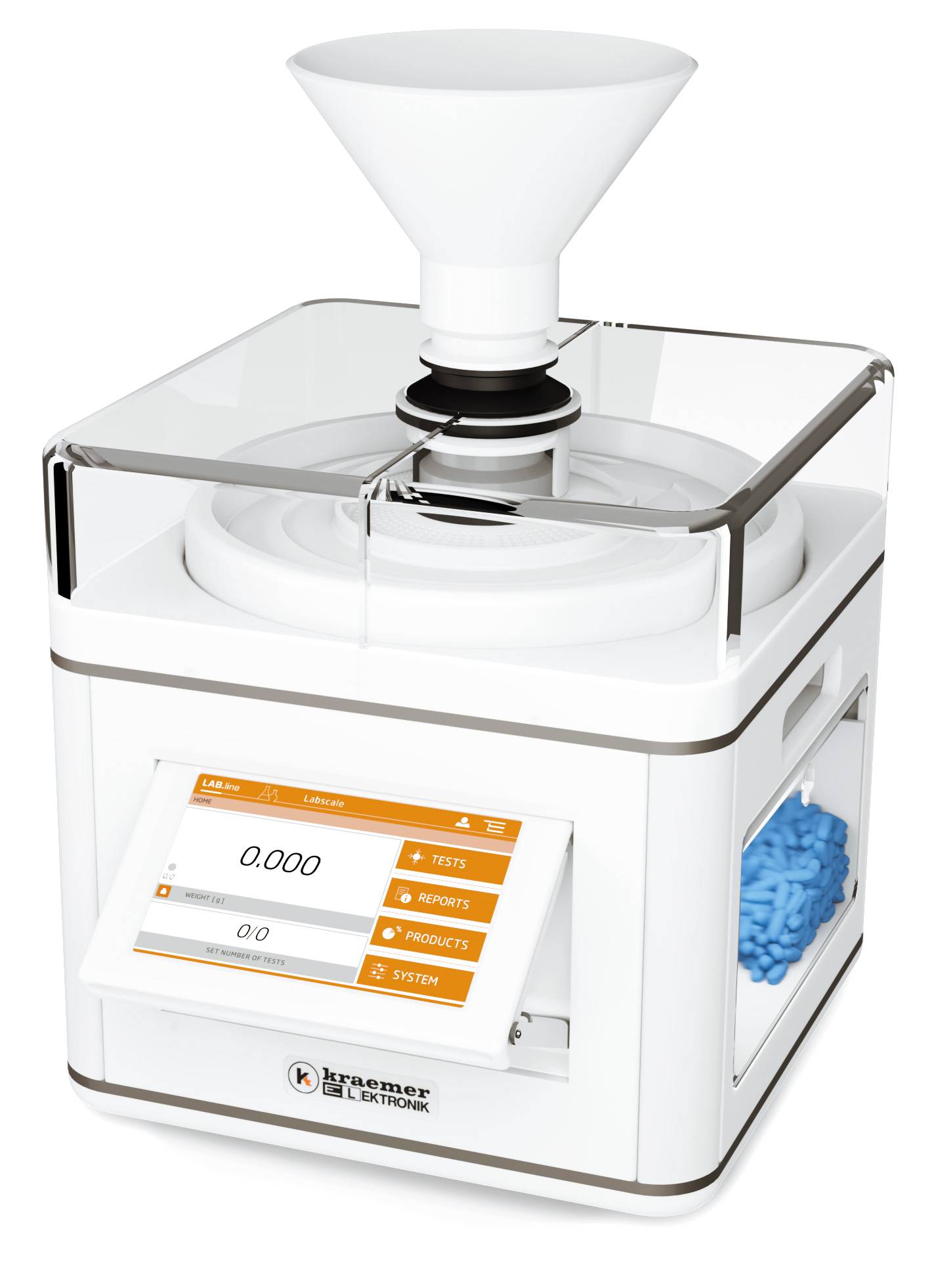 Labscale-weighing-system-for-minitabs-and-tablets-at-high-throughput-kraemer-elektronik-22-W