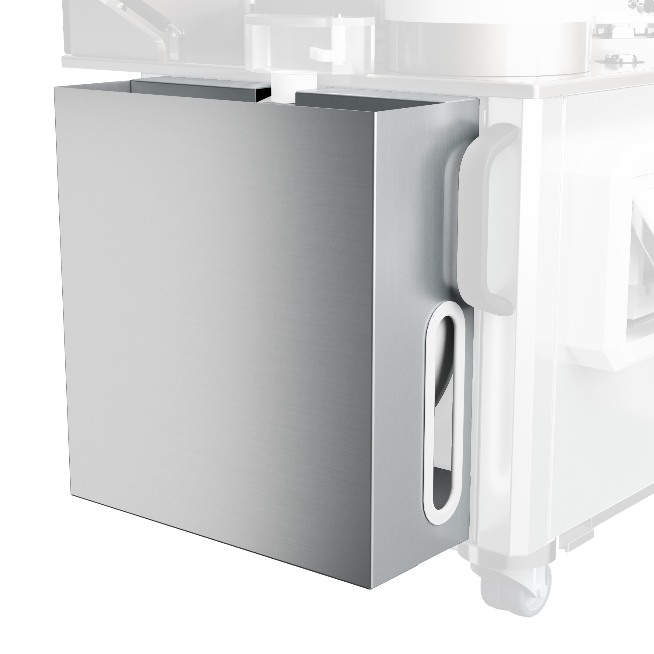 Automatisches Tabletten-Prüfsystem mit Wirkstoffgehaltsmessung UTS NIR (LAB-Version): Optionaler Auffangbehälter | Kraemer Elektronik Tablettenprüfgeräte